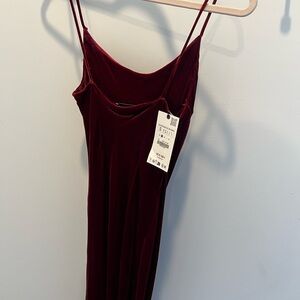 Zara Velvet Red Dress